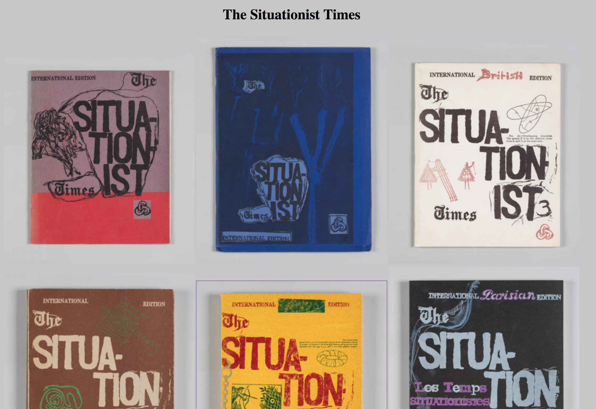 The Situationist Times and some thoughts on Memefest publishing
